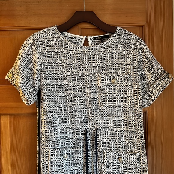 Maje Retrolia Drawstring Tweed Dress - Picture 6 of 11